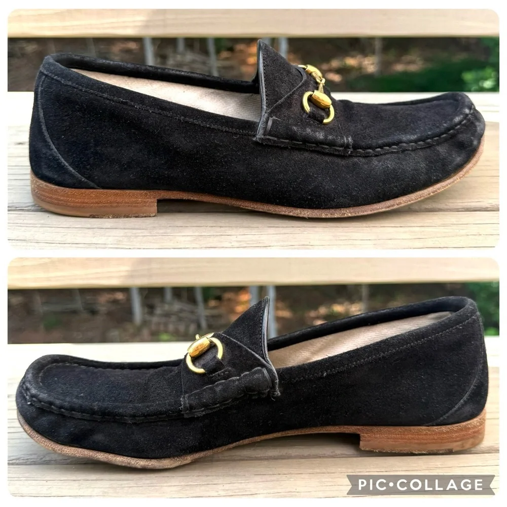 Gucci Horsebit 1953 loafers in black suede size 9